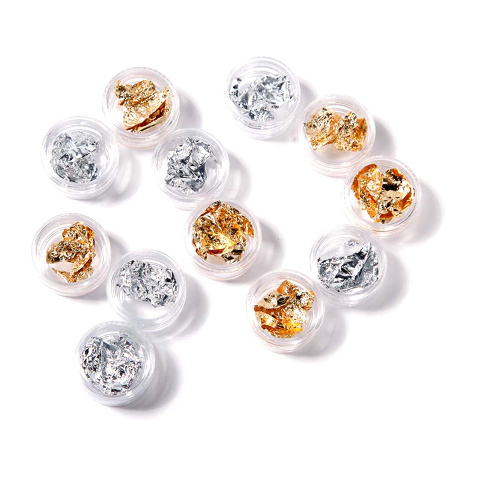rosalinda -  Hojas de oro y plata -  12 piezas